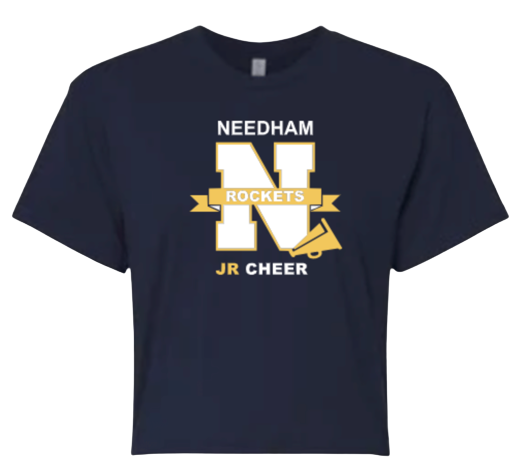 NEEDHAM JR CHEER CROPPED TEE SHIRT (Adult only)
