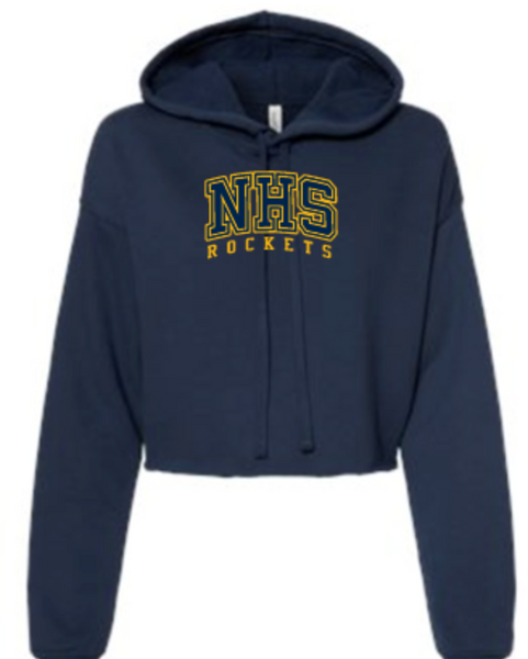 NHS Cropped Hooded Sweatshirt (navy only)