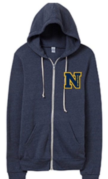 NHS Unisex Alternative Apparel full Zip Hooded sweatshirt (navy)