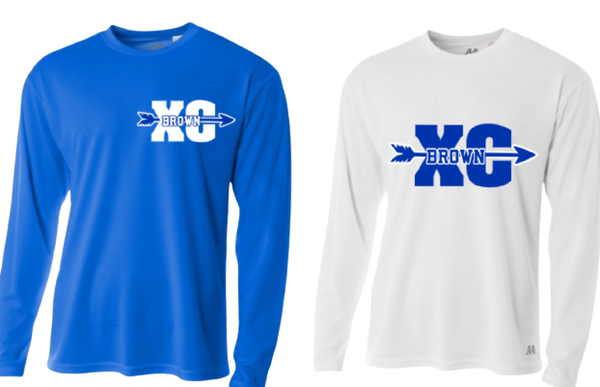 Brown XC long sleeve dry fit (2022 logo)