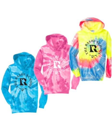 Rashi Tie-Dye Hooded Sweatshirt (Big Logo)