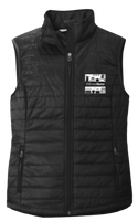 Welcome Home Ladies Packable Puffy Vest (embroidered logo)