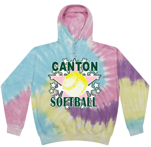 Canton LL Tie Dye Hoodie  (Full Glitter Logo)