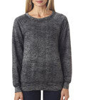 Burn Out Crew Neck  AEPHI in a Box (White Outline Show Through Letters)