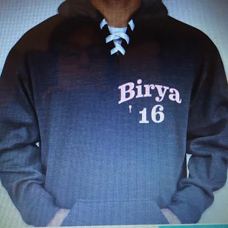 Birya Sweatshirt (Charcoal Grey with pink logo)