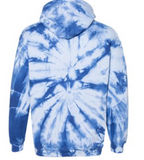 Tie Dye Hooded Sweatshirt with Front & Back Logo