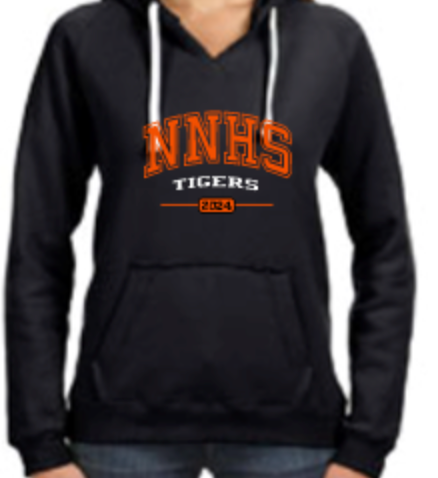 Next level Girls Hoodie with contrasting tie