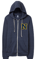 NHS Unisex Alternative Apparel full Zip Hooded sweatshirt (navy)