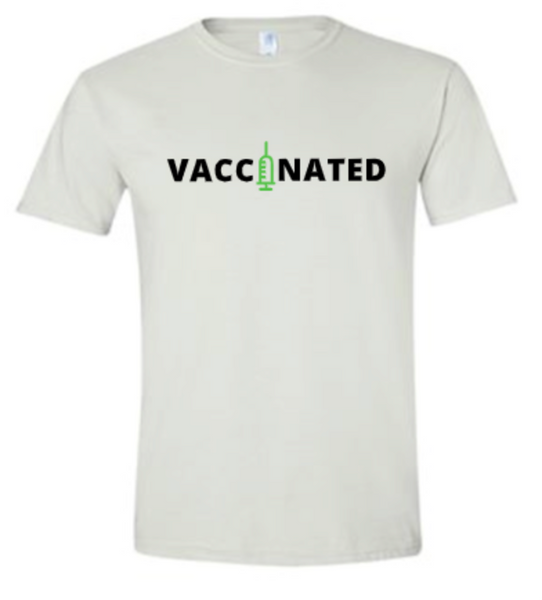 Vaccinated Tee Shirt (white)
