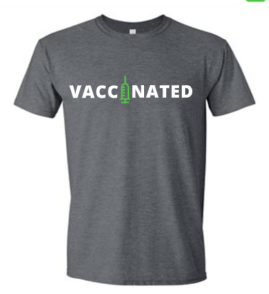 Vaccinated Tee Shirt (Heather Grey)