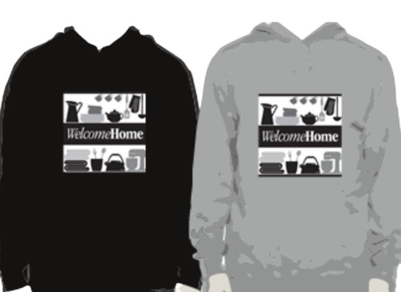 Welcome Home Light Weight Hooded Sweatshirt (also available in white)