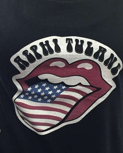 Aephi Rolling Stones New Orleans Cotton Tee Shirt AEPHI & your school will replace Rolling Stones) Allow 4 weeks for delivery