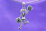 Football Necklace, Cheerleader Necklace, Megaphone Necklace