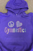 I Heart Gymnastics Crystal Hoodie